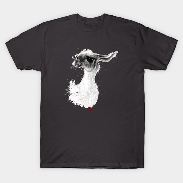 Sketchy Lama T-Shirt by Khasis